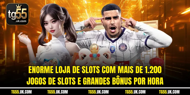 Enorme loja de slots com mais de 1.200 jogos de slots e grandes bônus por hora